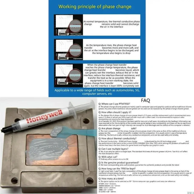 Alt view image 5 of 7 - PTM7950SP Paste Silicone Greases Phase Change Material For CPU GPU Laptops Computer Electronics Accessories