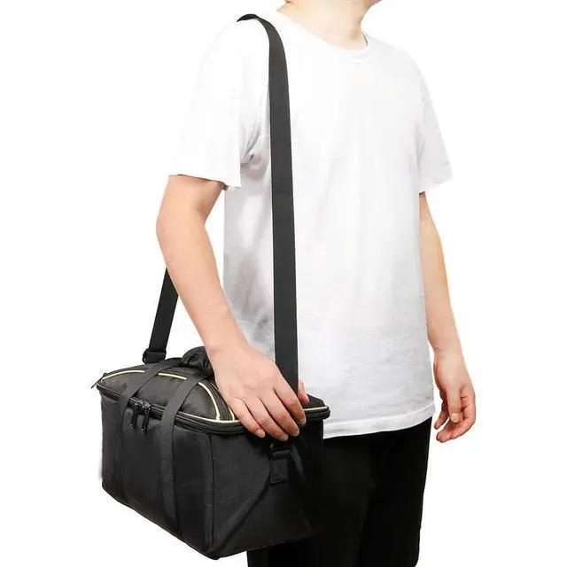 Alt view image 2 of 4 - Carrying Case Bag Shockproof Travel Case Anti-Drop Waterproof Adjustable Shoulder Strap for JBL Authentics 300 Speaker/Cable