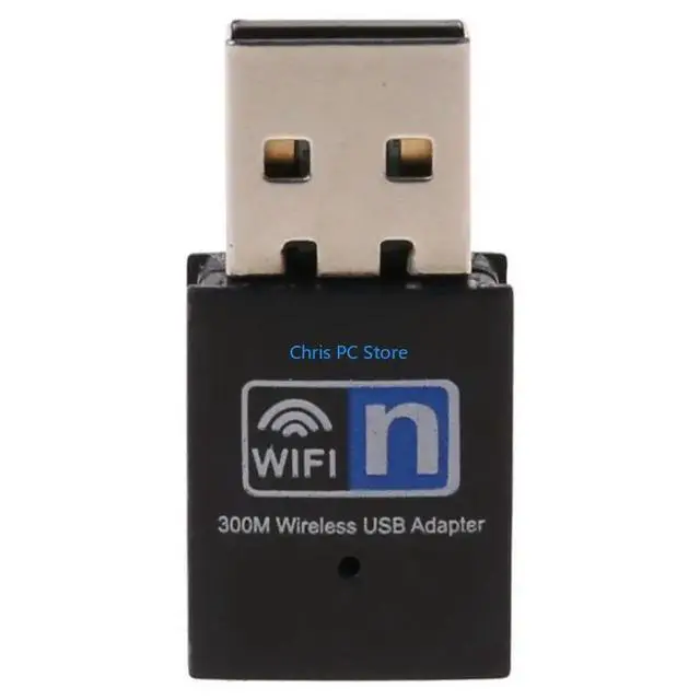 Alt view image 2 of 7 - Mini 300Mbps USB RTL8192 Dongle Adapter Wireless Receiver Card Antenna 802.11 n/g/b wi-fi LAN Adapter