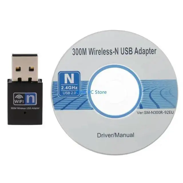 Alt view image 5 of 7 - Mini 300Mbps USB RTL8192 Dongle Adapter Wireless Receiver Card Antenna 802.11 n/g/b wi-fi LAN Adapter