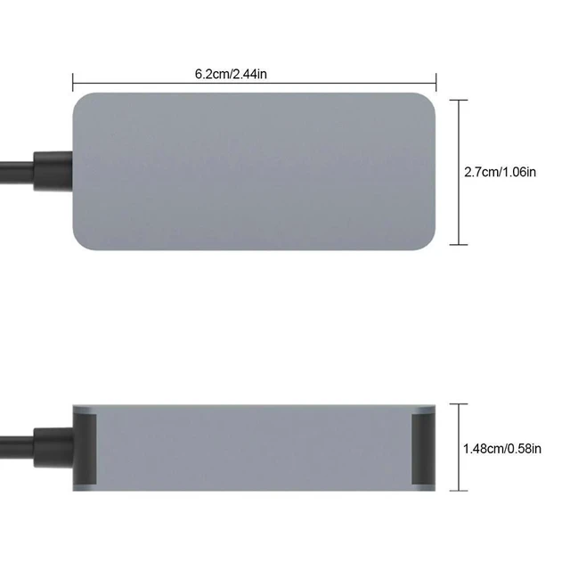 Alt view image 4 of 4 - Type A/Type C To 2.5G RJ45 Ethernet Adapter USB C To 2.5G Ethernet Adapter 2500Mbps External Network Card USB3.0 for PC Laptop