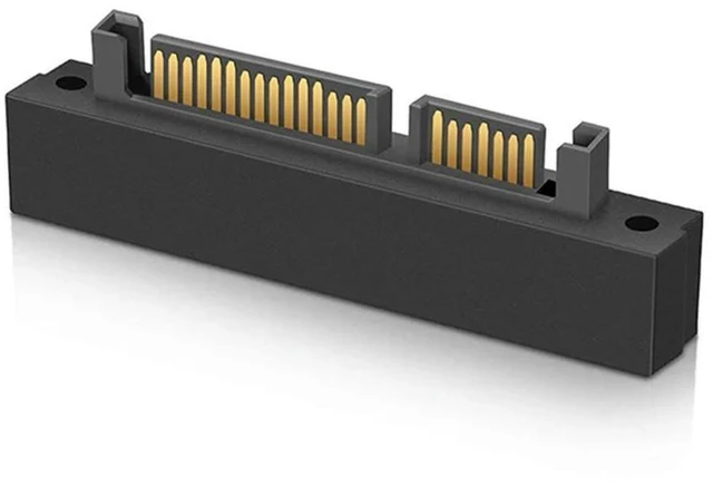 Alt view image 2 of 4 - 3PCS SFF-8482 SAS Female To SATA Male 15Pin Bend Head 90 Degree Angle Adapter Converter For Motherboard Cable
