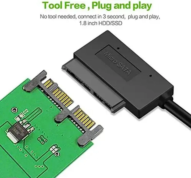 Alt view image 2 of 4 - 1PC Mini PCIe PCI-e MSATA 3x5cm SSD To 1.8"Micro SATA Adapter Converter Card Packag includeds one cable and card