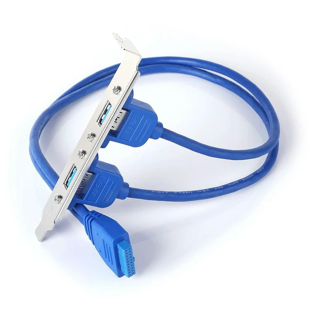 Alt view image 4 of 7 - 20 Pin to Dual USB3.0 Baffle Adapter Cable USB 3.0 Back Panel Expansion Bracket PC Computer Accessories