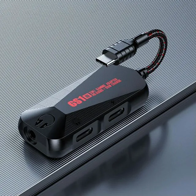 Main image of 3-in-1 Mobile Gaming Sound Card Type-C To 3.5mm Gaming Phone Audio Board Nylon Portable 24Bit 96Hz Hi-Res Accessories