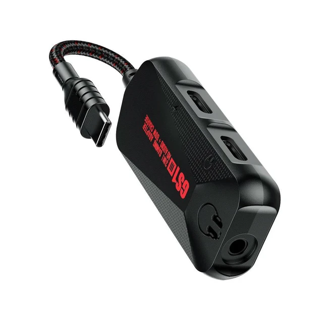 Alt view image 5 of 7 - 3-in-1 Mobile Gaming Sound Card Type-C To 3.5mm Gaming Phone Audio Board Nylon Portable 24Bit 96Hz Hi-Res Accessories