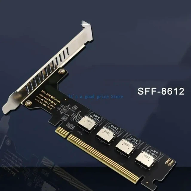 Main image of PCIe X16 To Oculink SFF 8612 SFF 8611 Expansion Adapter Fast For Mainboard Multiple Disk Support PCIE X4X4X4X4