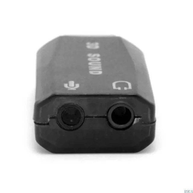 Alt view image 4 of 4 - USB to 3.5mm Adapter USB 2.0 to Aux Mic Headphone External Sound Card HFR8103 Chip for PC