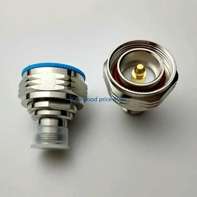 Alt view image 2 of 7 - Coaxial Adapter L29 7/16 DIN Male To N Female Connectors Cable Connectors Plug Screw Solder Speaker Bucket Adapter Socket