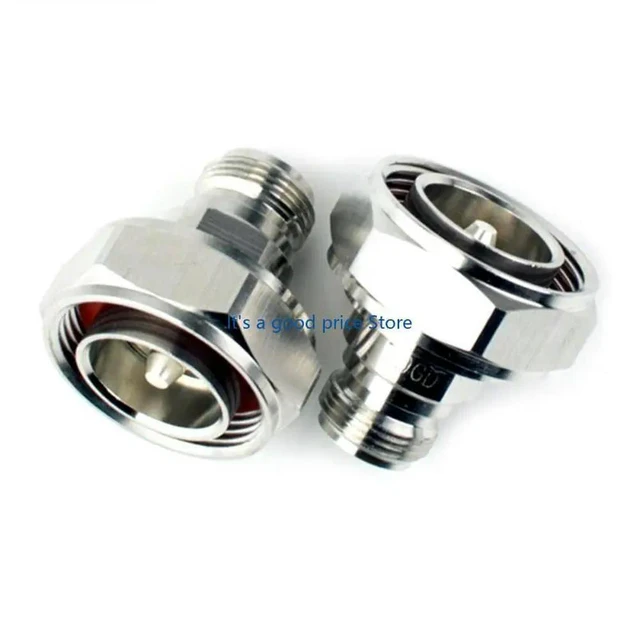 Alt view image 4 of 7 - Coaxial Adapter L29 7/16 DIN Male To N Female Connectors Cable Connectors Plug Screw Solder Speaker Bucket Adapter Socket