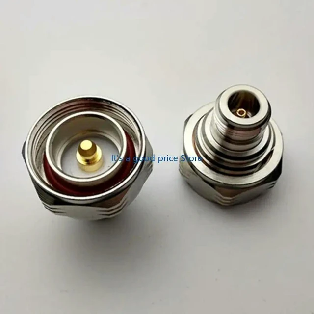 Alt view image 7 of 7 - Coaxial Adapter L29 7/16 DIN Male To N Female Connectors Cable Connectors Plug Screw Solder Speaker Bucket Adapter Socket