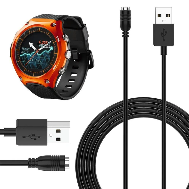 Alt view image 2 of 7 - watch Charger Cord USB Charging Cable 1M Watch Accessories Power Charge Wire for WSD-F10 WSD-F20 WSD-F30 Pro-trek F21