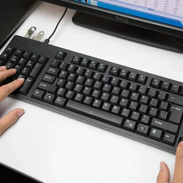 Alt view image 2 of 3 - Left Hand Ergonomic Keyboard Multimedia 109 Keys Mechanical Gamer Keyboard Dual USB HUB Wired Keyboard for Laptop Desktop PC