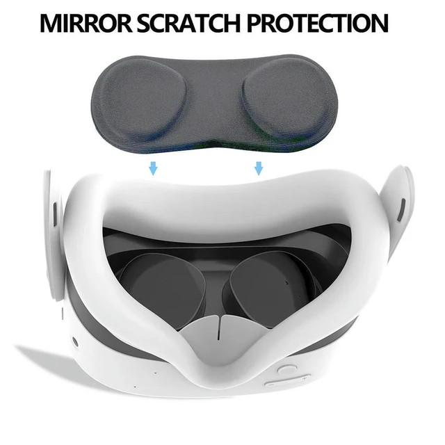 Alt view image 4 of 7 - Lens Protective Cover Anti-Scratch Lens Cap Replacement VR Lens Protector for Quest 3S/3/2/Pico4 Ultra VR Accessories