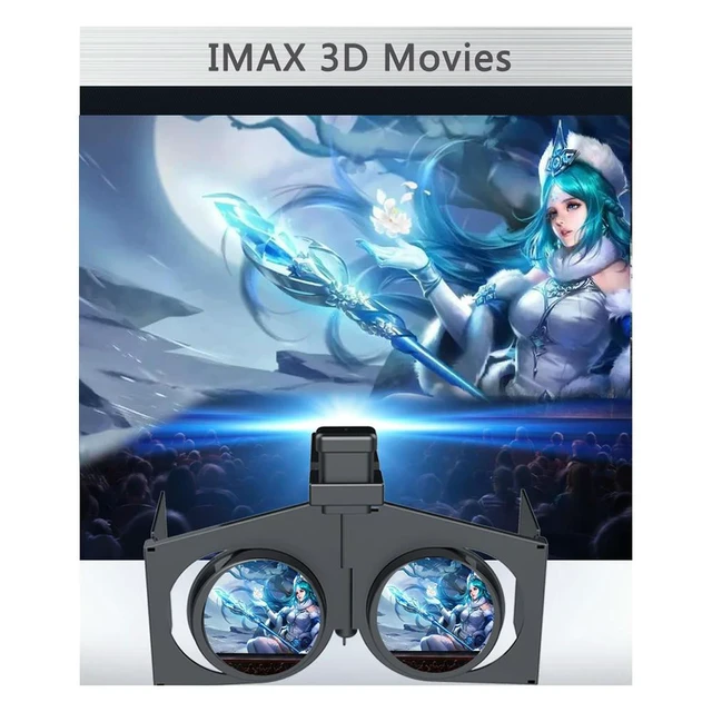 Alt view image 2 of 3 - Foldable 3D Glasses Plastic 3D Virtual Reality VR Glasses Kits Foldable Virtual Reality VR Glasses for Android/iOS Mobile Phone