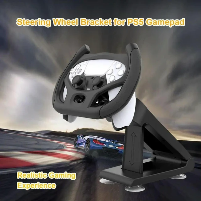 Alt view image 6 of 7 - Professional Gaming Steering Wheel Electronic Machine Accessories for PS5 Car Racing Games Handle with Bracket
