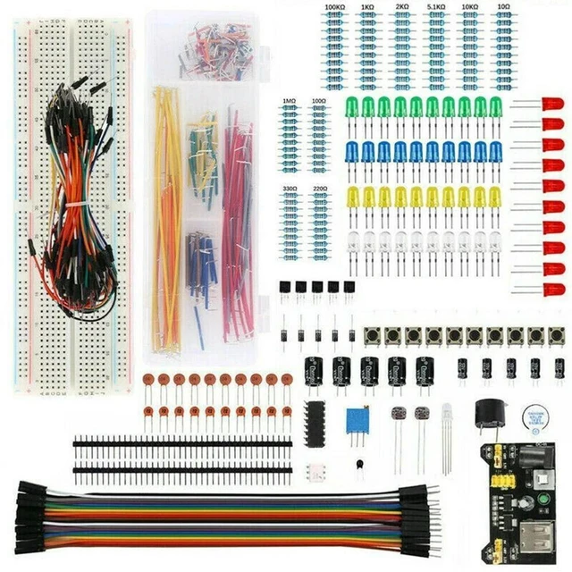 Alt view image 2 of 3 - 830 Hole Breadboard Kit MB-102 for UNO R3 Element Pack Starter Kit for Beginners