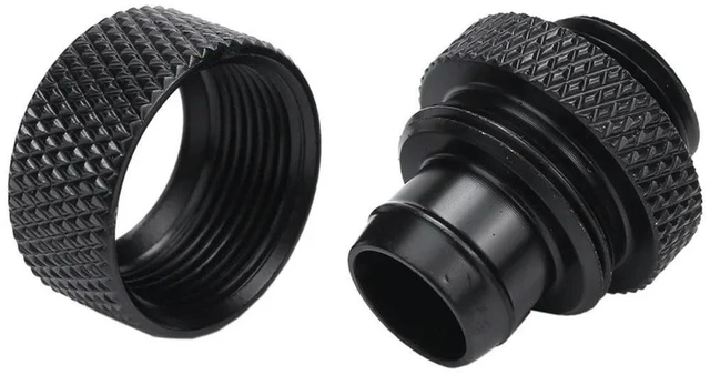 Alt view image 3 of 4 - 10Pc Water Cooling Fittings G1/4 External Thread Pagoda For 9.5X12.7Mm Soft Tube Computer Cooling System Connector Black