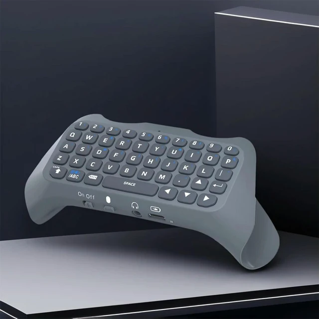 Alt view image 2 of 4 - Gaming Handle Keyboard BT 3.0 3.5mm Wireless Gaming Keypad Handle Built-In Speaker Wireless Controller Chat Pad for PS5 Gamepad