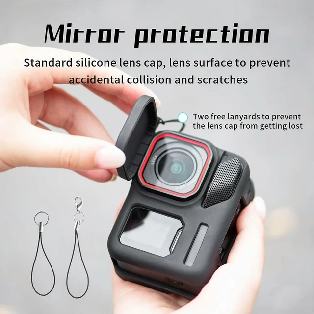 Alt view image 4 of 7 - For Ace Pro 2 Silicone Protective Case Cover Anti-Scratch Frame Case Lens Cap for Ace Pro 2 Action Accessories