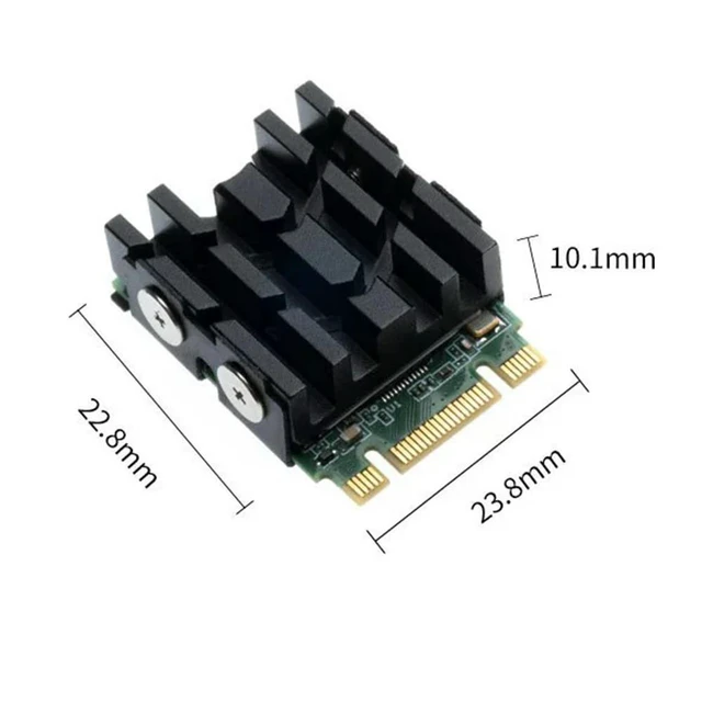 Alt view image 4 of 4 - M.2 Solid Disk Drive Radiator M.2 NVME 2230 SSD Heatsink with Pads SSD Heat Sink for Desktop Computer 2230 SSD Cooling