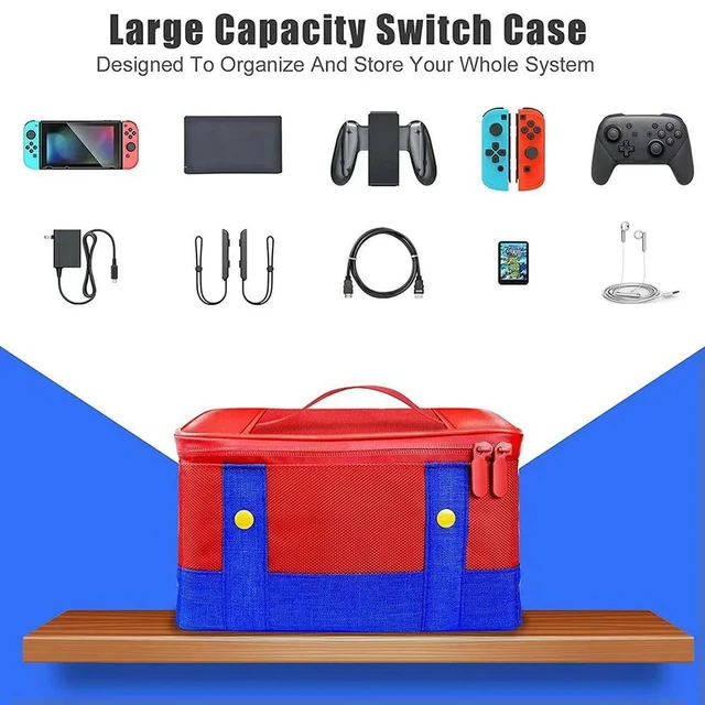Alt view image 5 of 6 - Large Carrying Protective Case Anti-Scratch Travel Bag Portable Carrying Case for NS Switch/Switch OLED Game Accessories