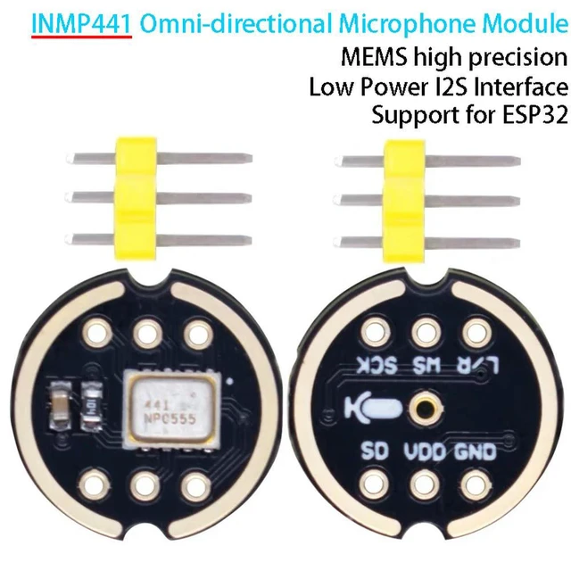 Alt view image 2 of 3 - MH-ET LIVE Omnidirectional Microphone Module I2S Interface INMP441 MEMS High Precision Low Power Ultra small volume for ESP32