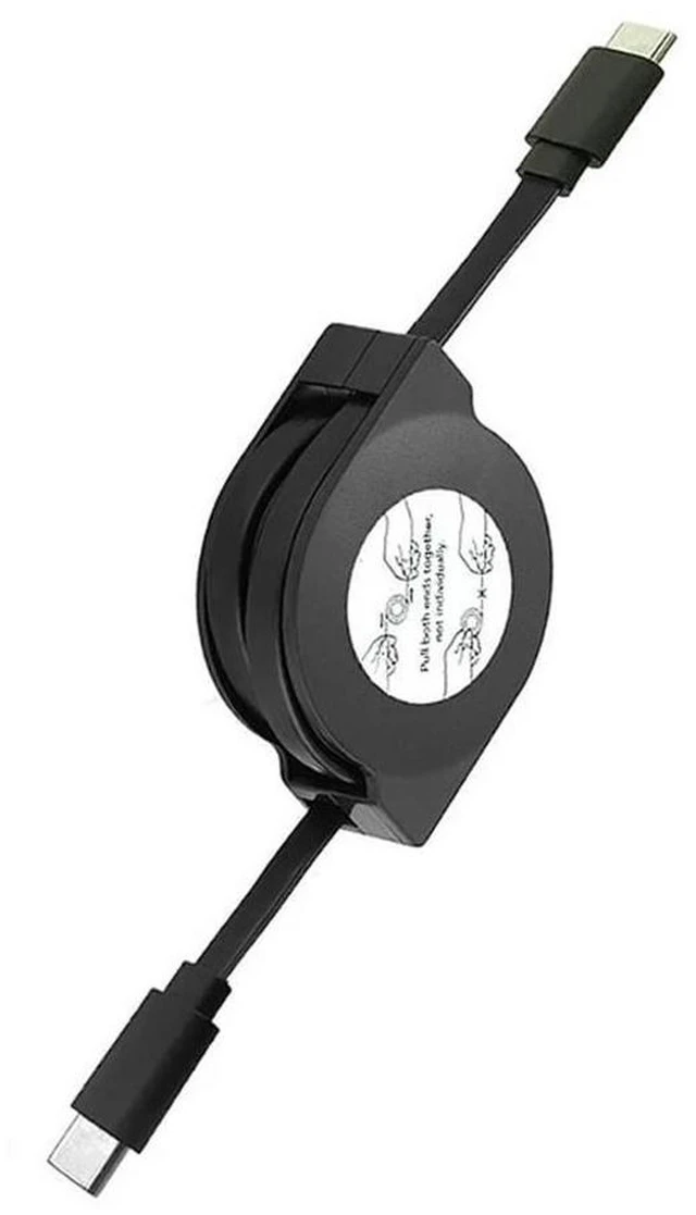 Alt view image 7 of 7 - Retractable PD 60W USB C to USB C Data Cable, Notebook Fast Charging Cord Compatible with Type C Phone Switch Tablets