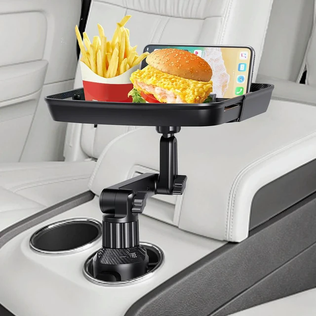 Alt view image 2 of 3 - Universal Car Cup Holder Tray Adjustable 360 Degree Car Tray Table Mobile Phone Holder Mount Arm Food Table For Car Stand