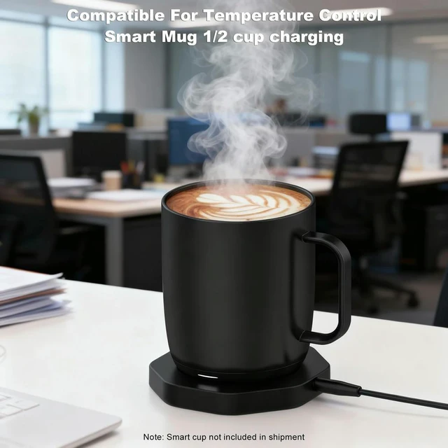Alt view image 3 of 3 - Charging Dock For Ember Temperature Control Mug Fast Charging Dock Black Quick Power Charging Base Warmer Cup Accessories