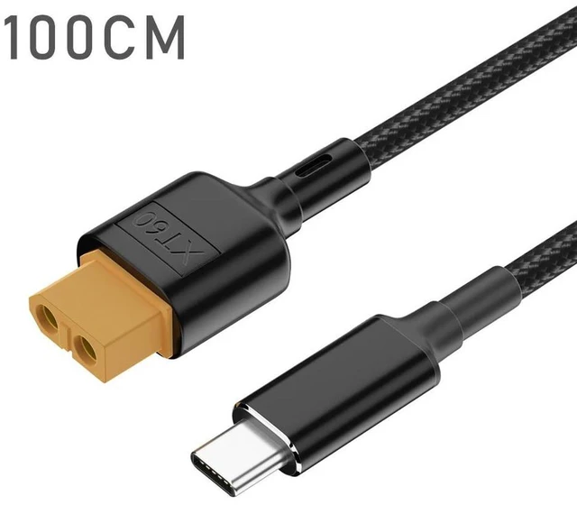 Main image of XT60 Type-C Adapter USB-C Male to XT60 Charging Cable Converter for ToolkitRC SC100 PD2.0 100W 20V 5A Aircraft Model Power Line