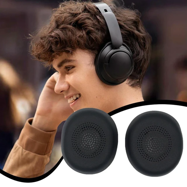 Alt view image 4 of 4 - 1 Pair Replacement Earpads Ear Pads Protein Leather Headphone Earpads Headset Ear Cushions for Jabra Evolve2 30 SE MS UC Headset