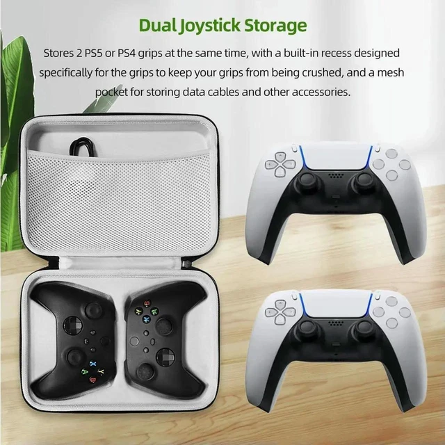 Alt view image 3 of 4 - Dual Game Controller Carry Case Anti-Scratch Portable Controller Travel Bag Shockproof Protective Hard Case Gaming Accessories