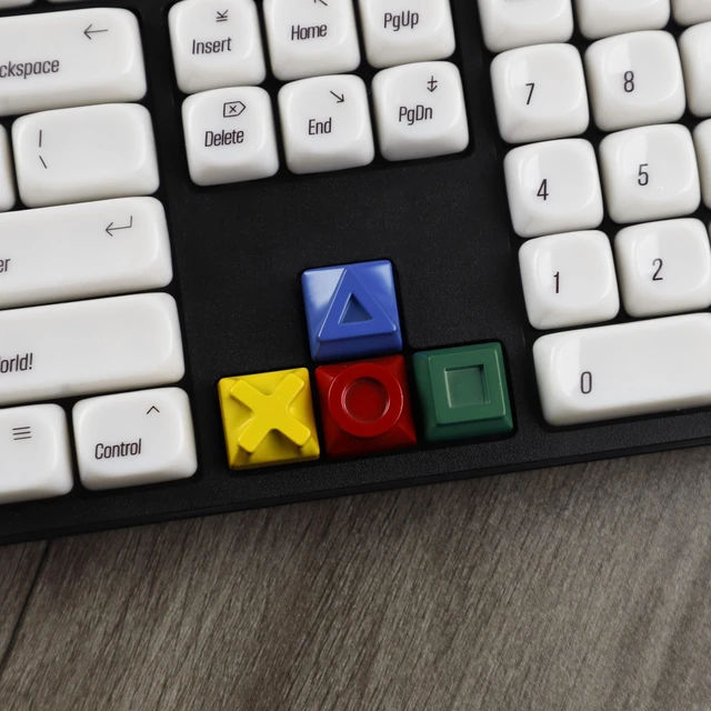 Alt view image 5 of 7 - Metal Game Console Arrow Keys - Full Alloy Custom Keycaps Set for Mechanical Keyboards, Personality Design for Gaming & Stress Relief (Color 4pcs)
