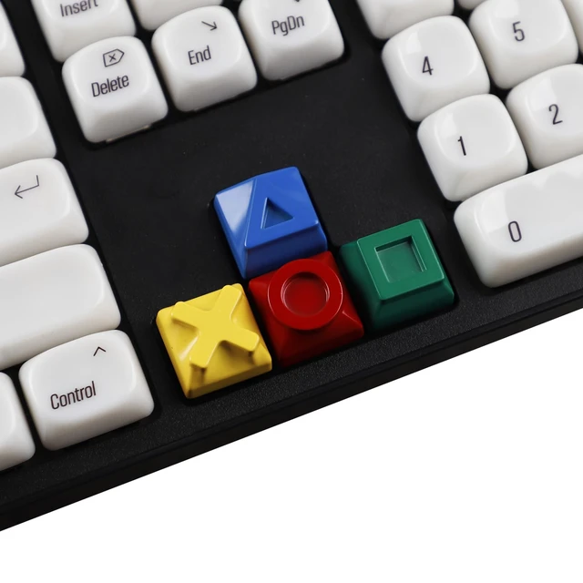 Alt view image 2 of 7 - Metal Game Console Arrow Keys - Full Alloy Custom Keycaps Set for Mechanical Keyboards, Personality Design for Gaming & Stress Relief (Color 4pcs)