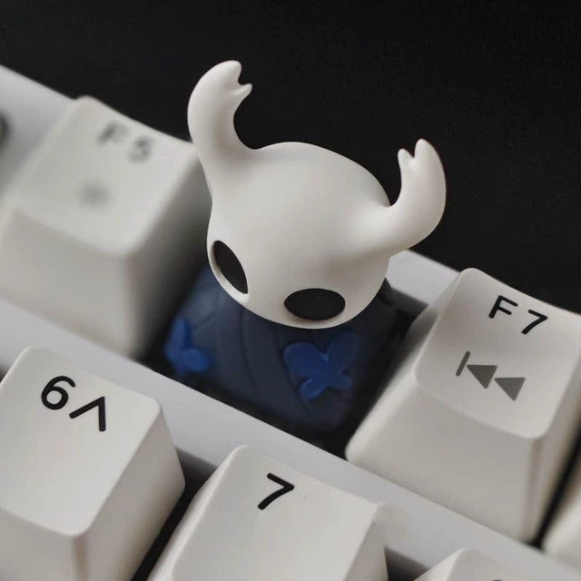 Main image of Shine Through Resin Artisan Keycap Blue Knight Red Girl Cool Creative Design for MX Mechanical Keyboards