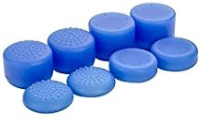 Main image of Pack of 8 pcs Analog Controller Gamepad Raised Antislip Thumb Stick Grips Thumbsticks Joystick Cap Cover for PS5, PS4, PS3, Switch Pro, Xbox one, Xbox 360, Wii U, PS2 Controller (Blue)