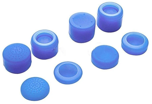 Alt view image 2 of 6 - Pack of 8 pcs Analog Controller Gamepad Raised Antislip Thumb Stick Grips Thumbsticks Joystick Cap Cover for PS5, PS4, PS3, Switch Pro, Xbox one, Xbox 360, Wii U, PS2 Controller (Blue)