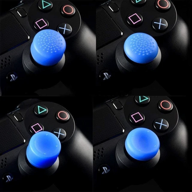 Alt view image 5 of 6 - Pack of 8 pcs Analog Controller Gamepad Raised Antislip Thumb Stick Grips Thumbsticks Joystick Cap Cover for PS5, PS4, PS3, Switch Pro, Xbox one, Xbox 360, Wii U, PS2 Controller (Blue)