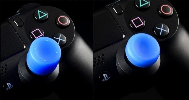 Alt view image 4 of 6 - Pack of 8 pcs Analog Controller Gamepad Raised Antislip Thumb Stick Grips Thumbsticks Joystick Cap Cover for PS5, PS4, PS3, Switch Pro, Xbox one, Xbox 360, Wii U, PS2 Controller (Blue)