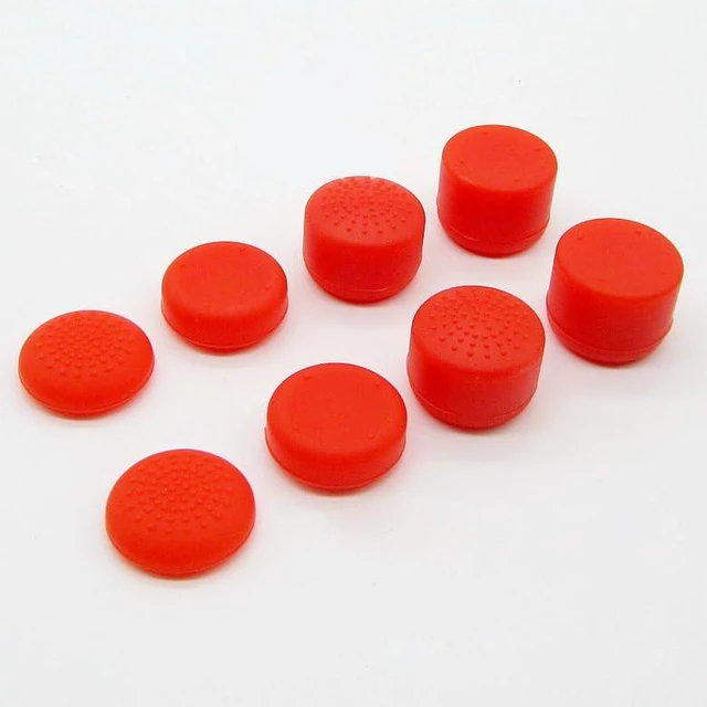 Main image of Pack of 8 pcs Analog Controller Gamepad Raised Antislip Thumb Stick Grips Thumbsticks Joystick Cap Cover for PS5, PS4, PS3, Switch Pro, Xbox one, Xbox 360, Wii U, PS2 Controller (Red)