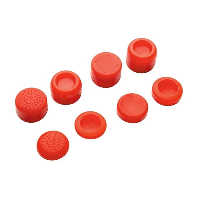 Alt view image 4 of 7 - Pack of 8 pcs Analog Controller Gamepad Raised Antislip Thumb Stick Grips Thumbsticks Joystick Cap Cover for PS5, PS4, PS3, Switch Pro, Xbox one, Xbox 360, Wii U, PS2 Controller (Red)