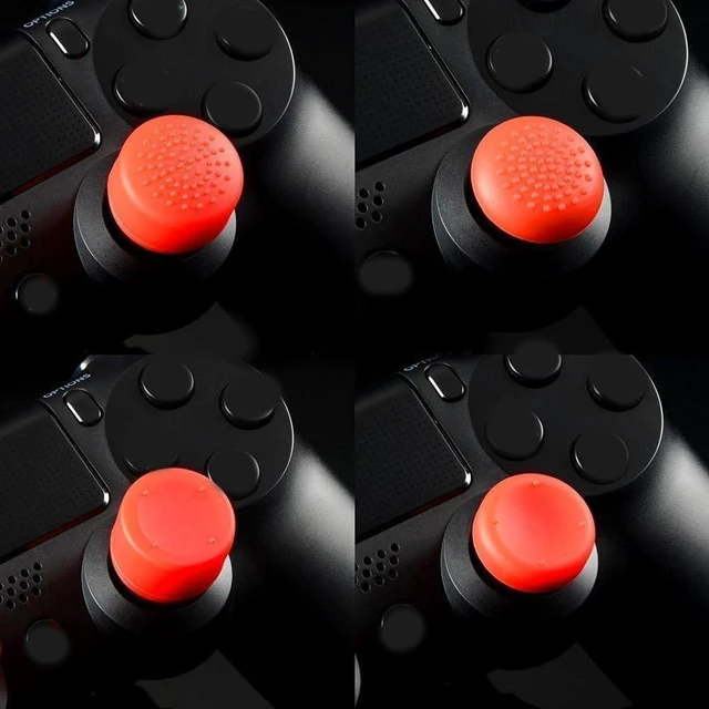 Alt view image 5 of 7 - Pack of 8 pcs Analog Controller Gamepad Raised Antislip Thumb Stick Grips Thumbsticks Joystick Cap Cover for PS5, PS4, PS3, Switch Pro, Xbox one, Xbox 360, Wii U, PS2 Controller (Red)