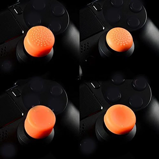Alt view image 5 of 5 - Pack of 8 pcs Analog Controller Gamepad Raised Antislip Thumb Stick Grips Thumbsticks Joystick Cap Cover for PS5, PS4, PS3, Switch Pro, Xbox one, Xbox 360, Wii U, PS2 Controller (Orange)