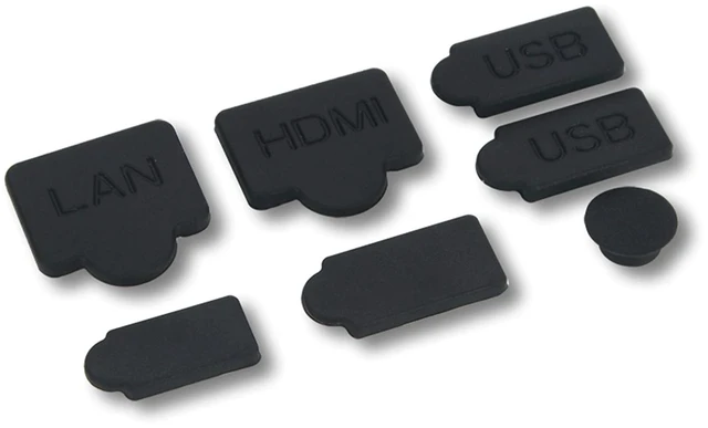 Main image of 7 in 1 Silicone Dust Plugs Cover LAN HDMI Type-C USB Dock Anti-dust Cover Dustproof Plug for PS5 Game Console Accessories Dust Plug Cover