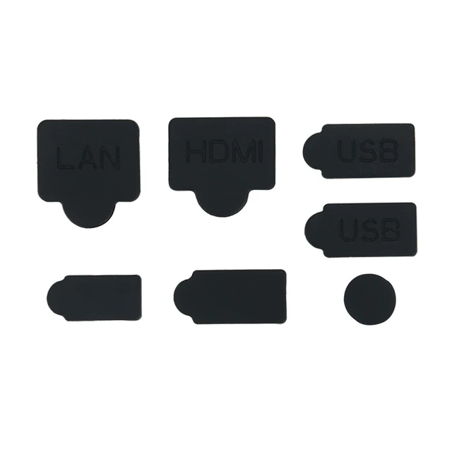 Alt view image 3 of 4 - 7 in 1 Silicone Dust Plugs Cover LAN HDMI Type-C USB Dock Anti-dust Cover Dustproof Plug for PS5 Game Console Accessories Dust Plug Cover