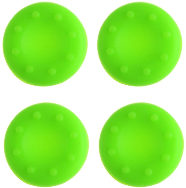 Main image of Analog Silicone Thumb Stick Grip Joystick Caps Cover for PS4 PS3 Xbox 360 Xbox One Game Controllers (4 x Green)