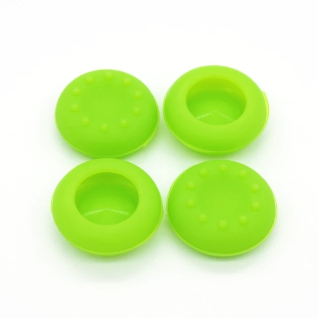 Alt view image 2 of 6 - Analog Silicone Thumb Stick Grip Joystick Caps Cover for PS4 PS3 Xbox 360 Xbox One Game Controllers (4 x Green)