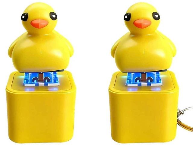 Main image of Duck Quacking Fidget Toy, Rechargeable Quacking Duck Keychain with Sound LED Lights, Duck Fidget Clicker, Fun & Portable Anxiety Relief Toy (Duck)