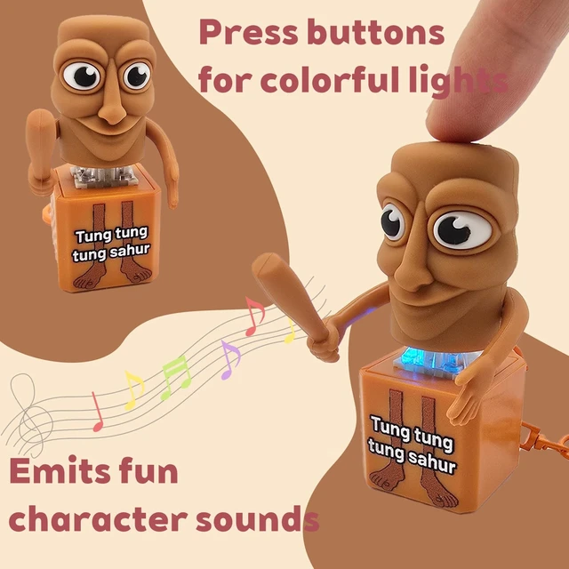 Alt view image 2 of 7 - Brainrot Clicker Fidget, Sound and LED Light | Italian Brainrot Keychain, fun character sounds, colorful LED lights, adult stress relief